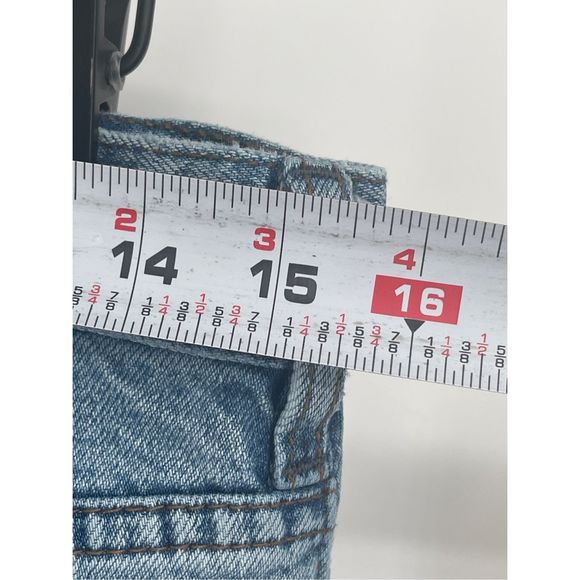 Free People Jeans Straight Leg Women Size‎ 30 Blue Distressed Raw Hem - Picture 8 of 13